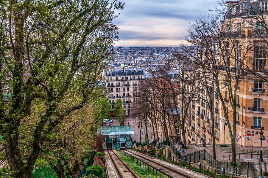 Standseilbahn zum Gipfel des Montmartre