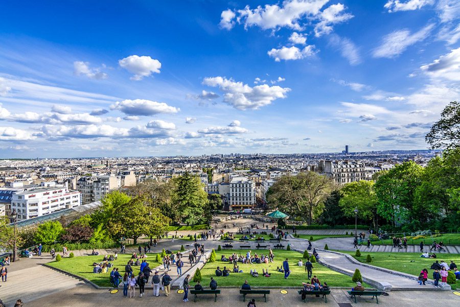 Blick auf Paris von Sacré-Coeur Montmartre