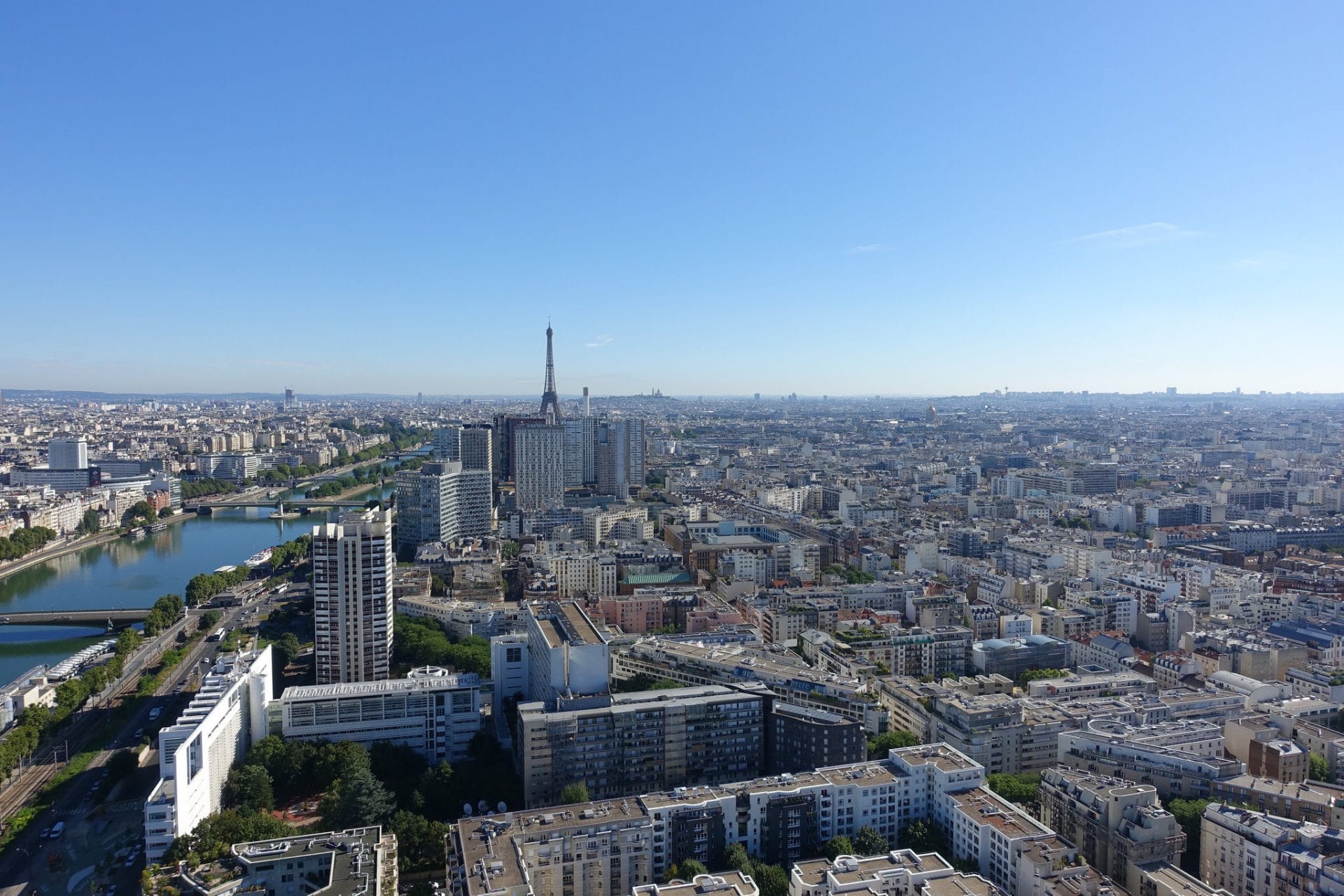 Blick über Paris Fesselballon Ballon Generali