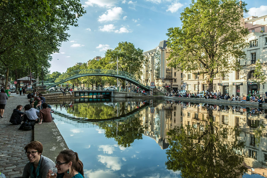 Canal Saint Martin Paris Sommer in Paris