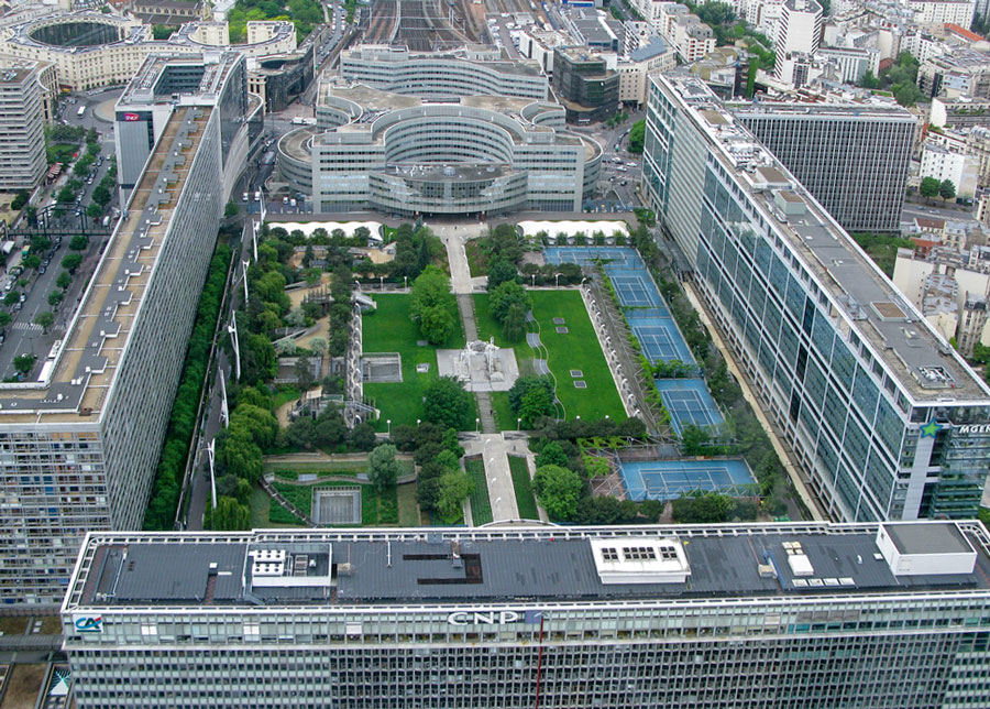 Jardin Atlantique fotografiert vom Tour Montparnasse. Foto von:Lana L.