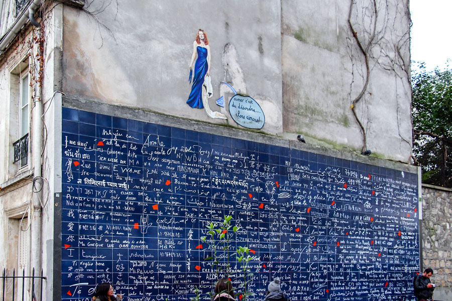 Liefdesmuur Parijs Muur van de Liefde Montmartre