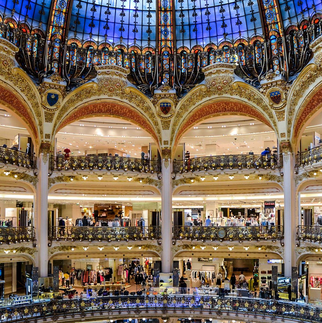 Galeries Lafayette Warenhuis Parijs Shoppen Boulevard Haussmann