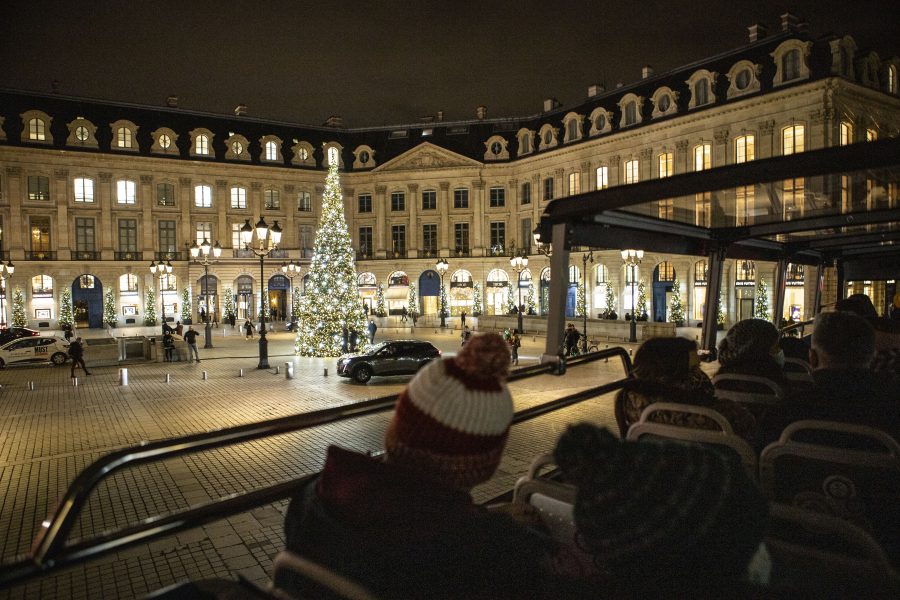 Place Vendome während der Weihnachtsbeleuchtungstour