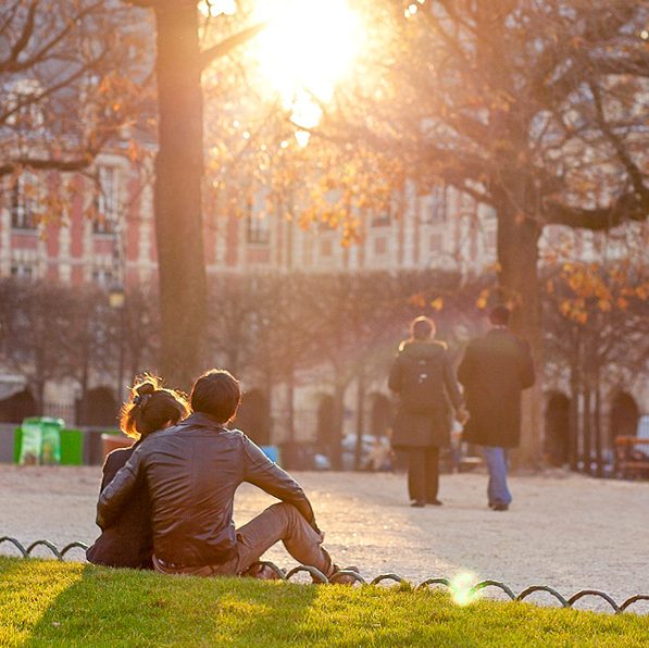 Place des Vosges is een romantische plek