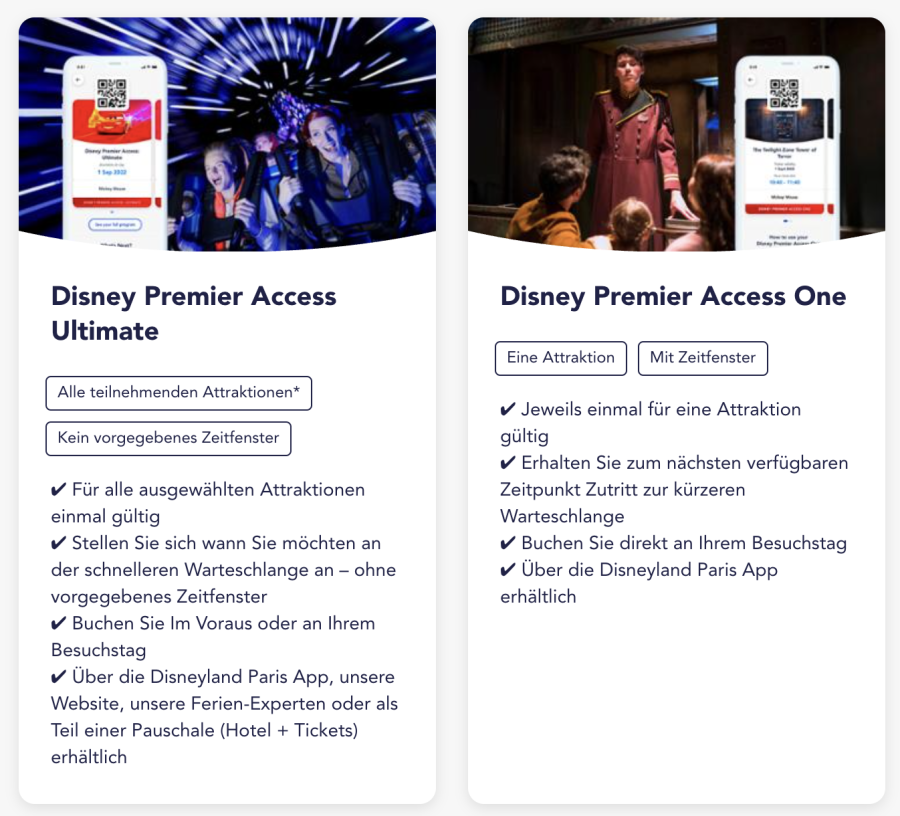 Eintrittskarten für Disneyland Paris premier access