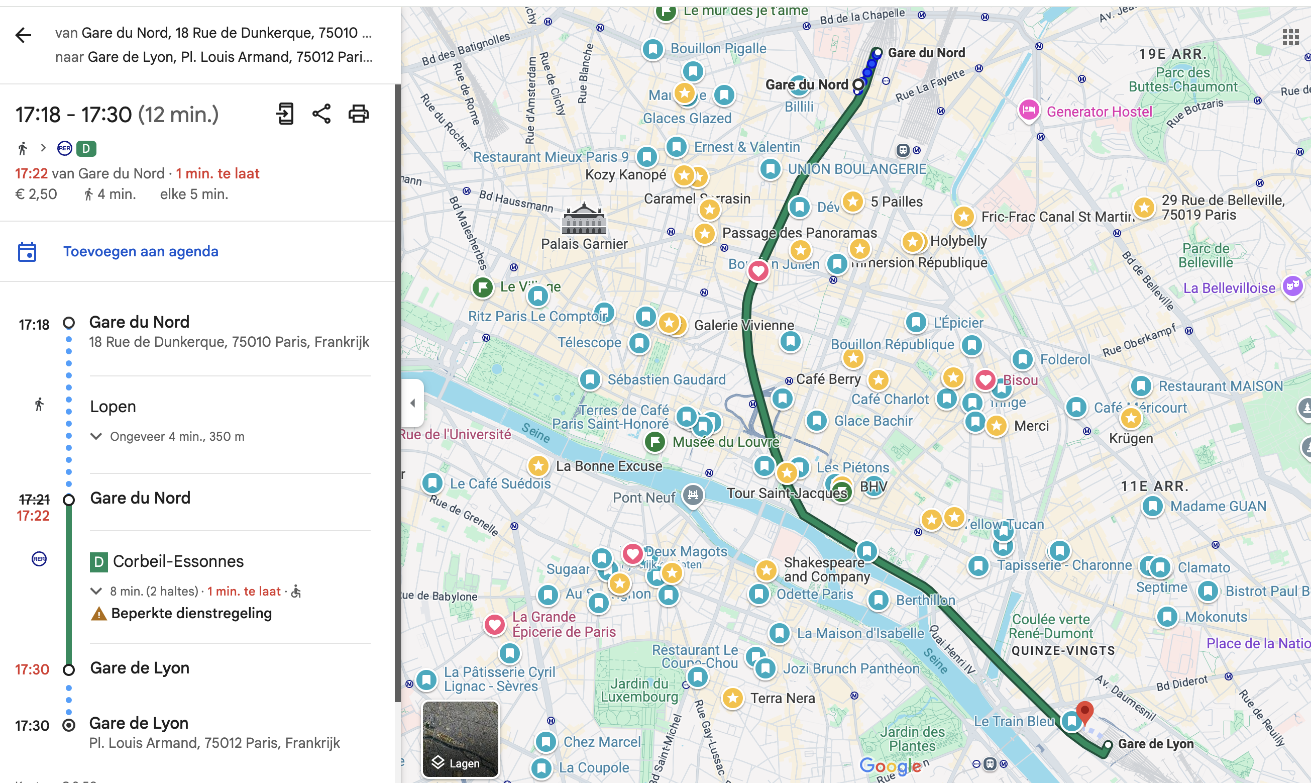 RER D Gare de Lyon zug nach paris